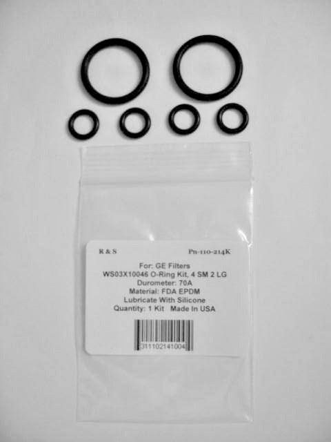 WS03X10046 GE Water Filtration O-Ring Kit / R&S 110-214K / FDA EPDM Material