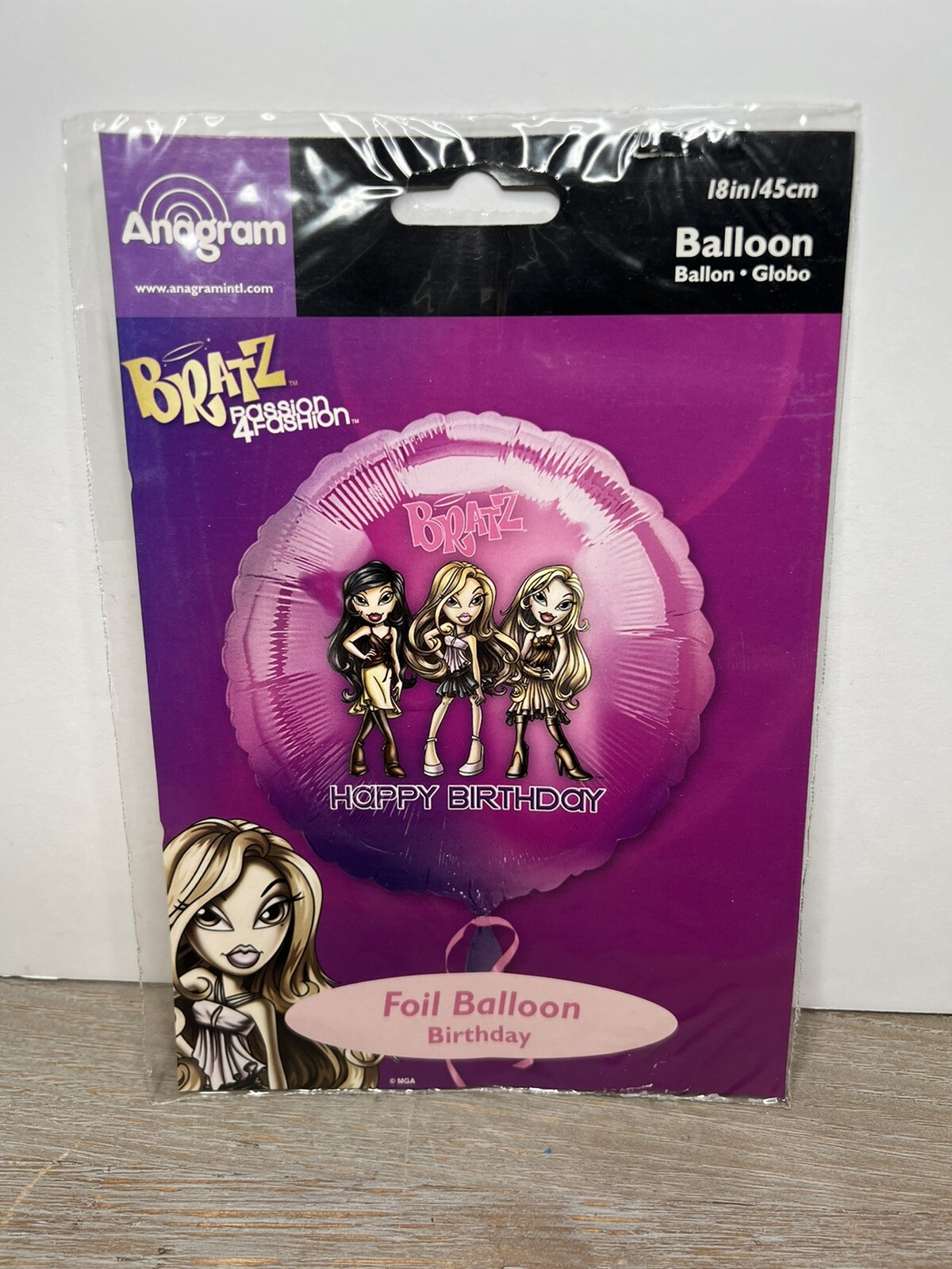 RARE BRATZ PASSION 4 FASHION 18″ FOIL HELIUM BALLOON NEW SEALED HAPPY BIRTHDAY