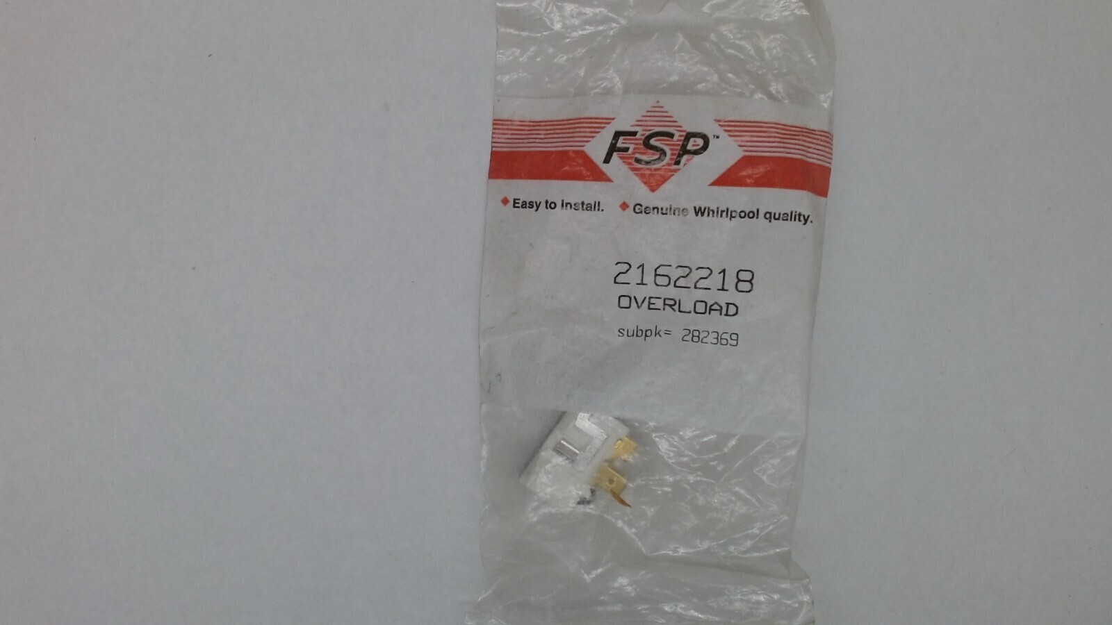 BRAND NEW OEM ORIGINAL WHIRLPOOL PART 2162218, WP61006294 C-0008