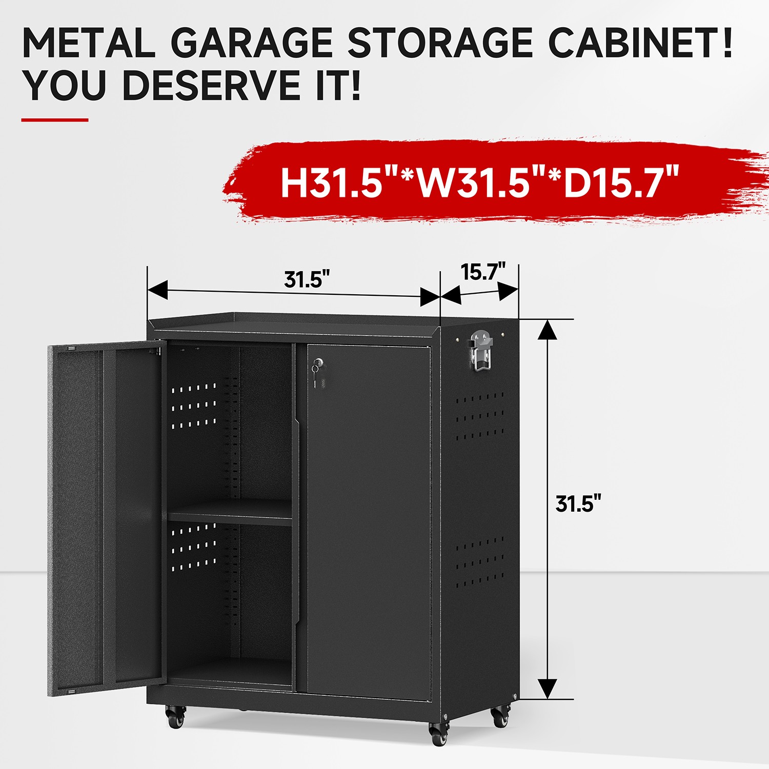 Rolling Garage Storage System, Workshop Storage Cabinet for Utility /Tool Room