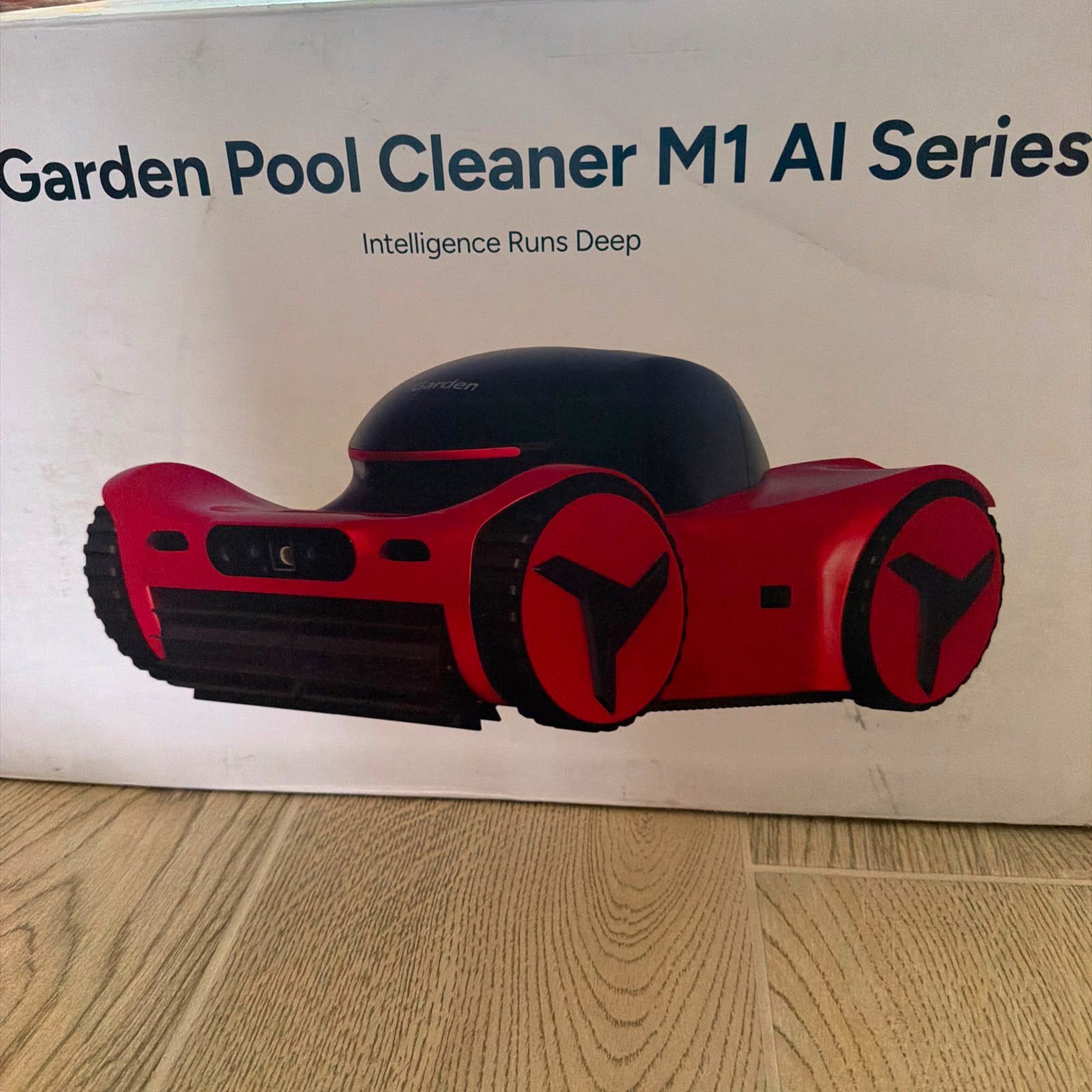 iGarden M1 AI Series Robotic Pool Cleaner AI-Powered Dual Suction Red/Black
