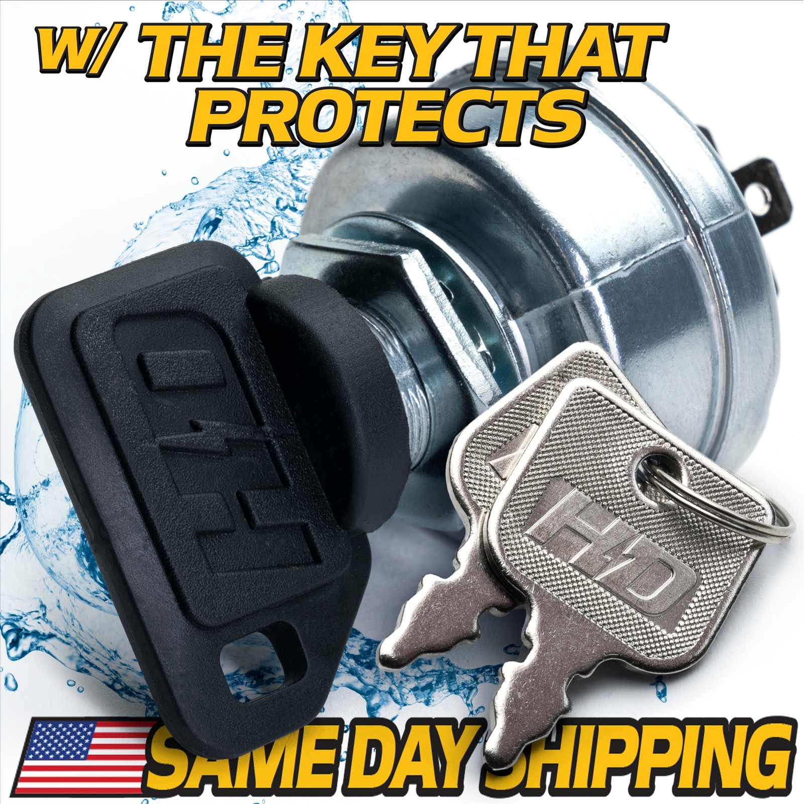 Starter Ignition Switch Swisher 3623 21329 w/ PROTECTIVE UMBRELLA KEY UPGRADE