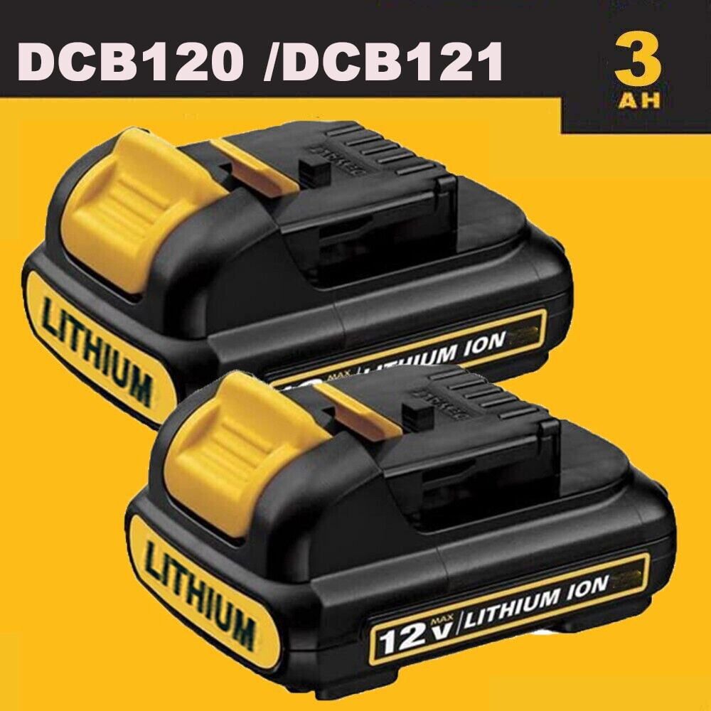 2-Pack 12V 3.0Ah 12 Volt Max Lithium Battery For Dewalt DCB127 DCB120 DCB121