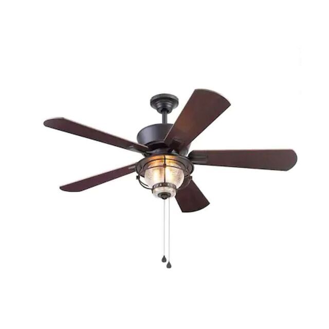 Harbor Breeze Merrimack II 52 in Matte Bronze LED Ceiling Fan
