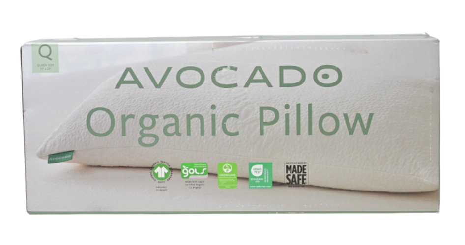 Avocado 100% Certified Organic Bed Pillow w/ Natural Latex and Kapok Fill Queen