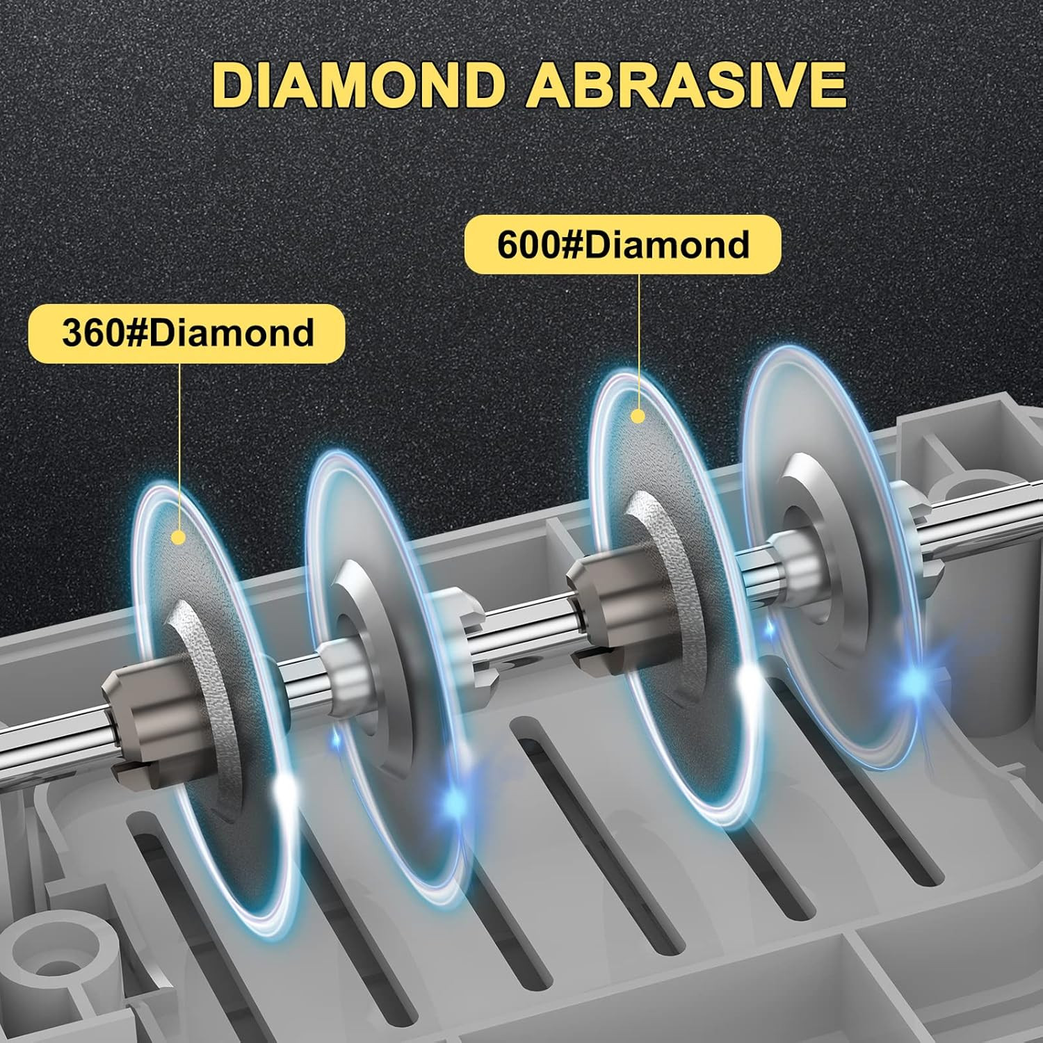 Knife Sharpener, Professional 2-Stages Eleltric Knife Sharpeners with Diamond Ab