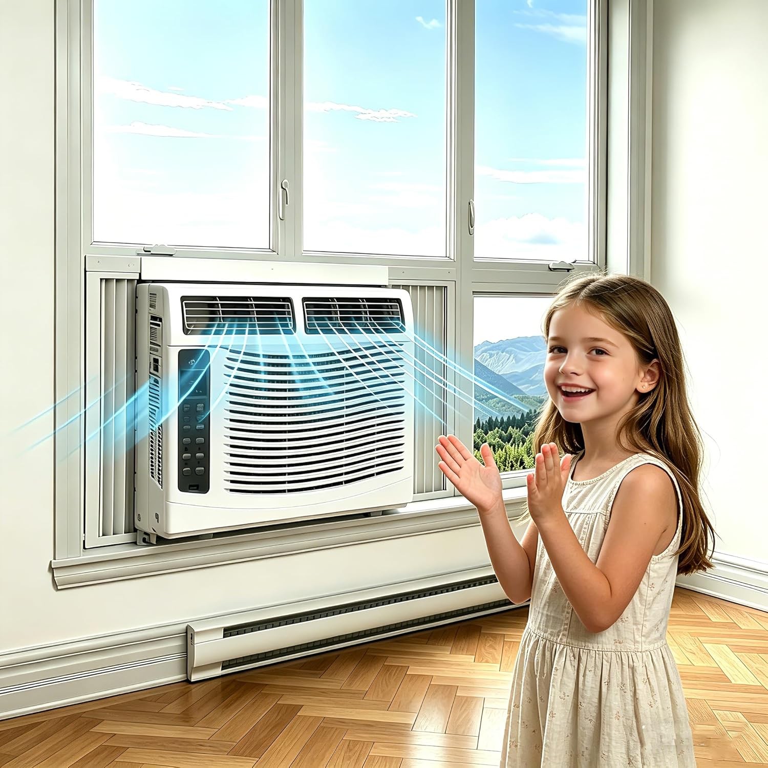 Window AC Unit, Quiet 50dB, Efficient Cooling, Remote Control, No WiFi 6000 BTU