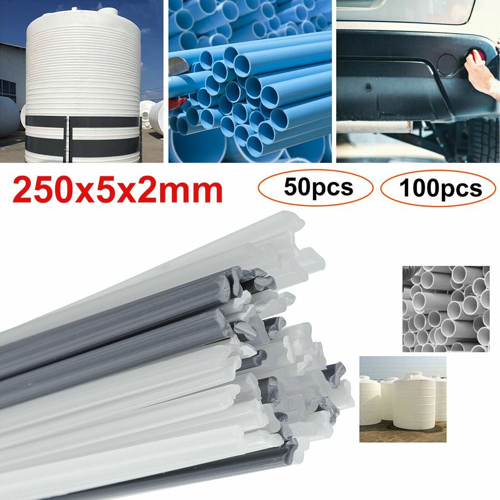 100/50pcs Plastic Welding Rods ABS/PP/PVC/PE Welding Sticks For Plastic Welder