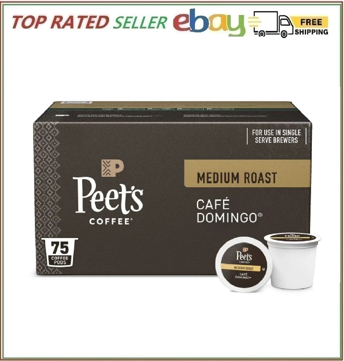Peet’s Coffee Medium Roast K-Cup Pods, Café Domingo (75 ct.)