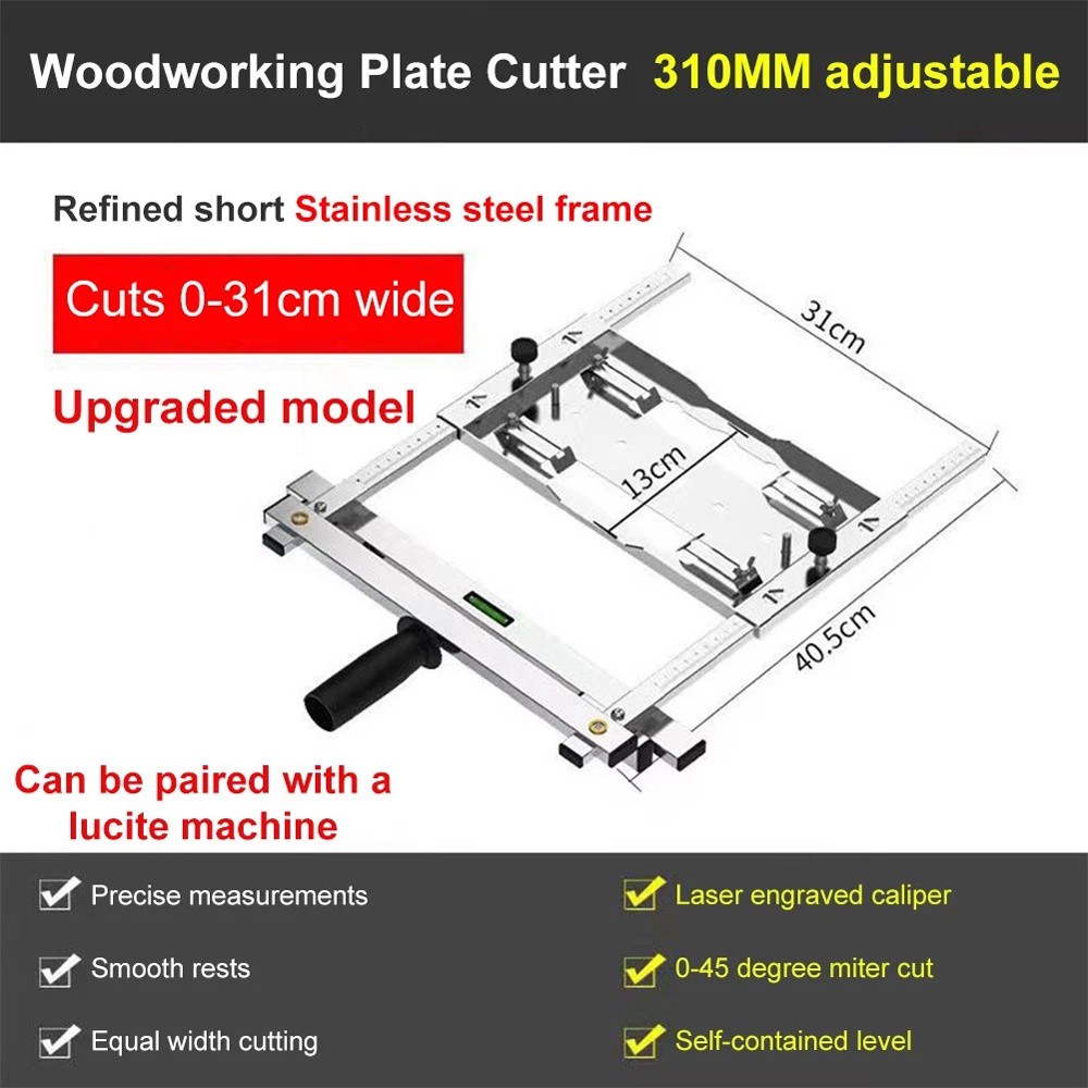 Cutting Machine Edge Guide Positioner 12.6 Inch Adjustable Circular Saw Guide US