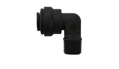 Hydro-logic Elbow Connector Black ¼” QC x ⅛” MNPT (EACH) picture is a littl