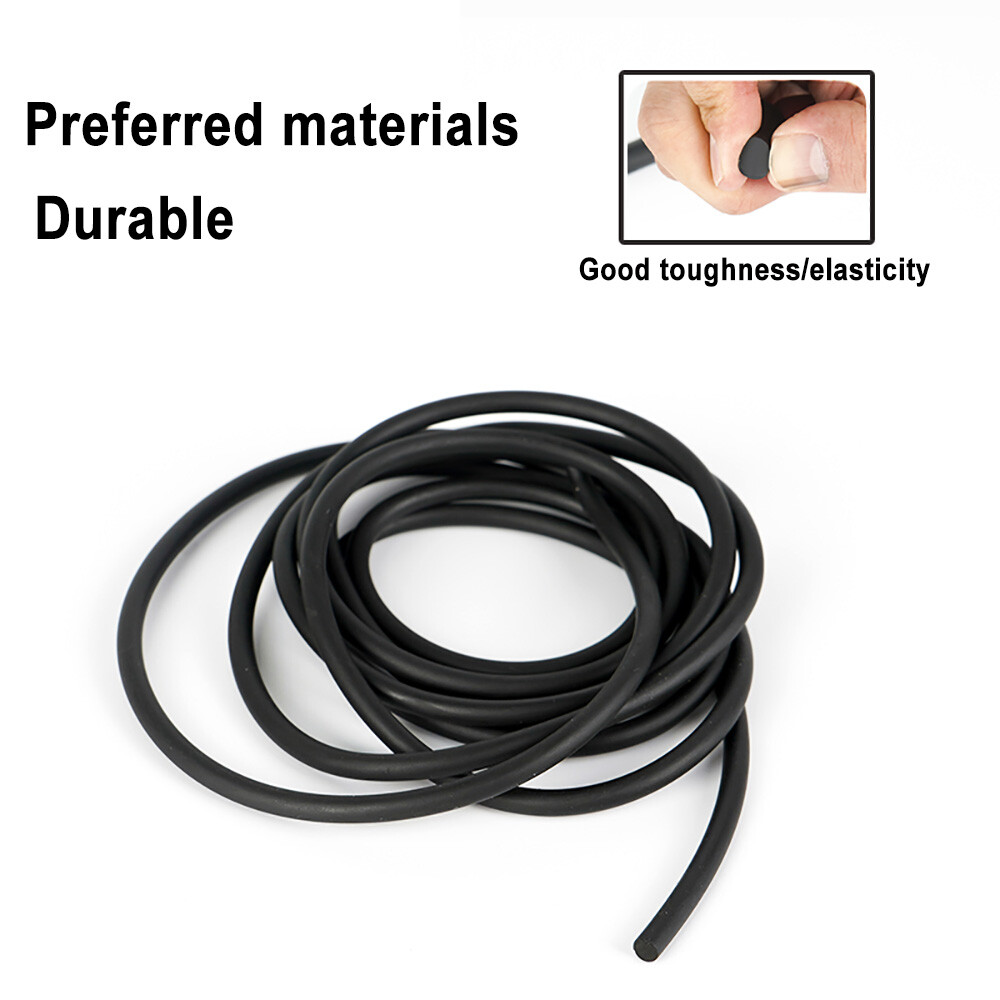 Solid Nitrile Rubber Cord O-Ring Strip Anti Oil Seal Gasket Dia 2 to 22mm Black