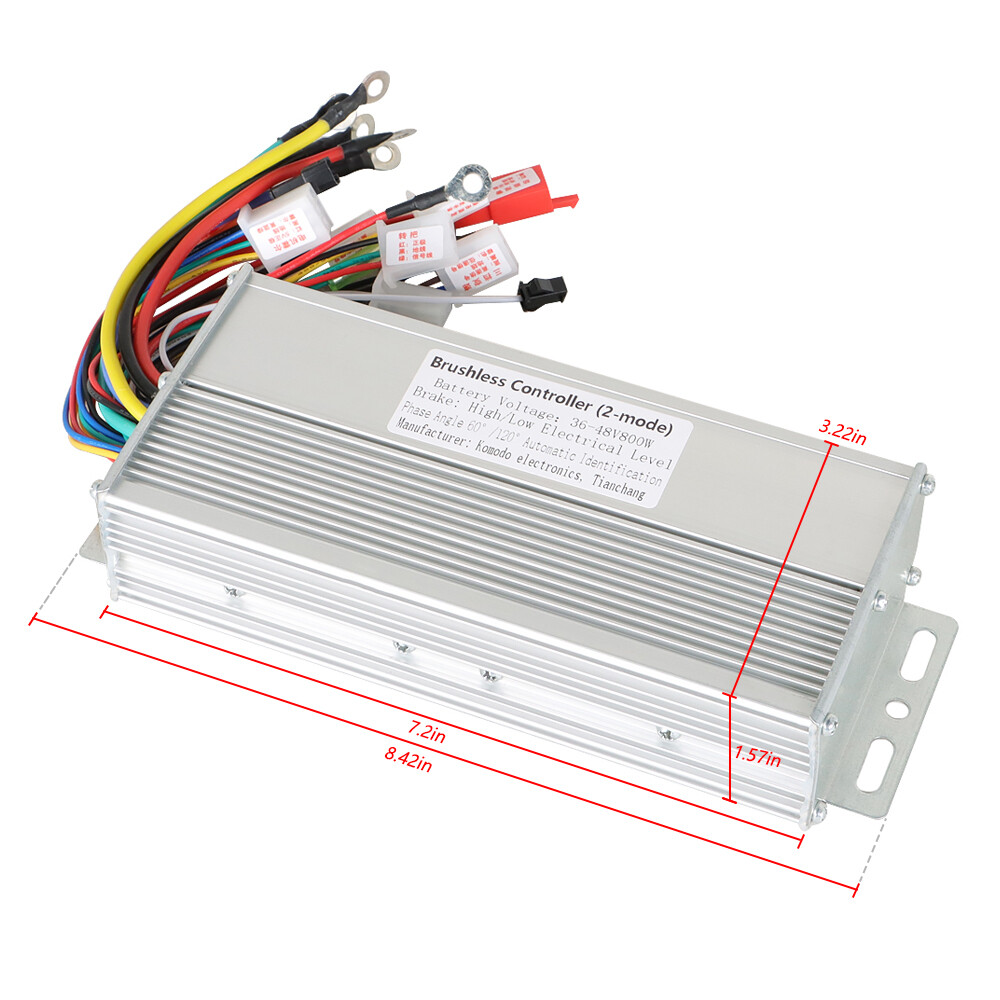 800W 36-48V DC Motor Speed Controller Scooter Electric Bicycle E-bike Brushless