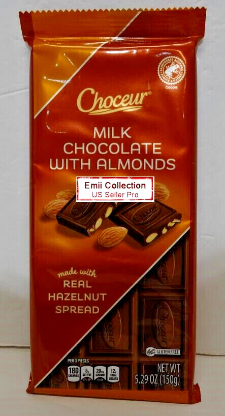 Choceur Austria Milk Chocolate with Almonds Bars Bundle 5.29oz 150g
