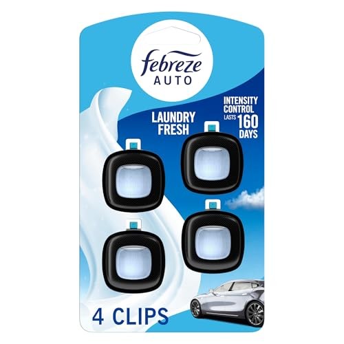 Car Air Freshener Vent Clip Scent, .07 0.07 Fl Oz (Pack of 4) Laundry Fresh