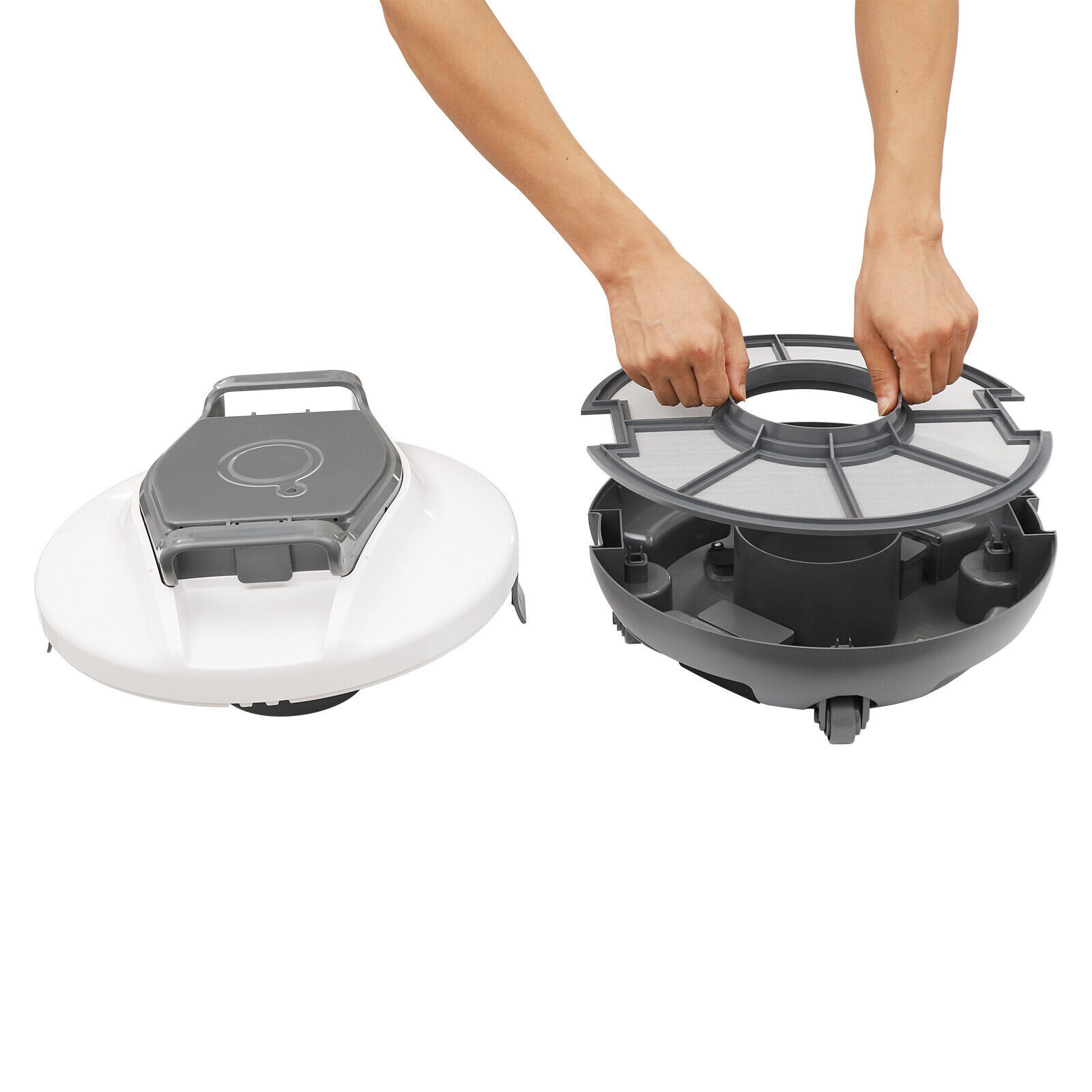 Robotic Pool Cleaner Automatic Pool Cleaner Cordless Pool Cleaning Machine 2Port