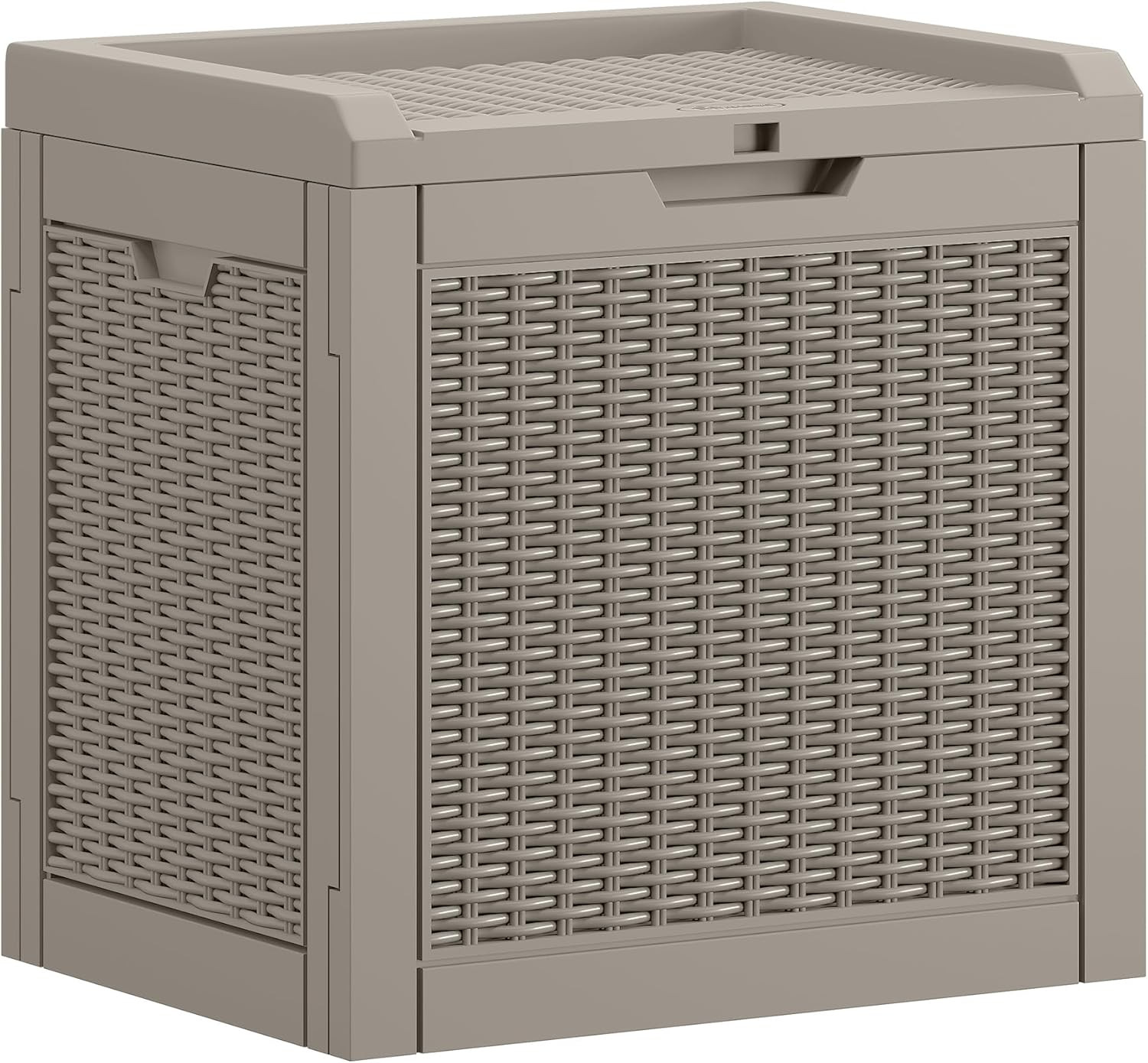 35 Gallon Outdoor Deck Box, Lockable Waterproof Storage Box, Resin Storage Bin f