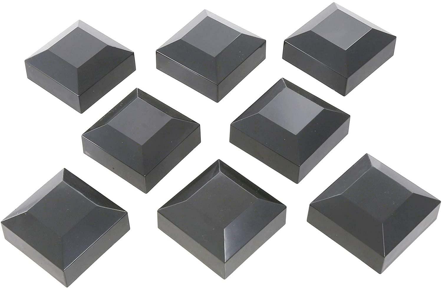 2″ x 2″ Square Black Plastic Post Cap For Aluminum Fence Posts