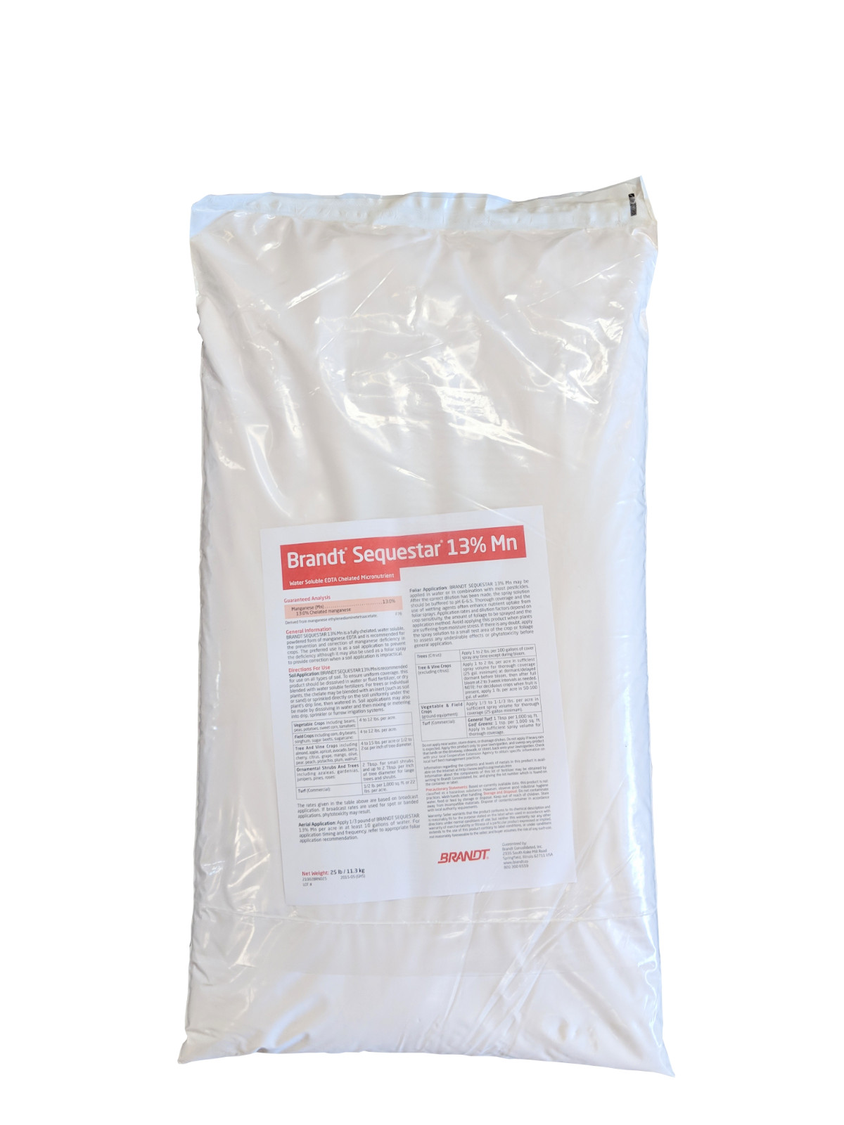 Chelated Manganese EDTA Fertilizer 13% Manganese Hydroponics & Soil 25 Pounds