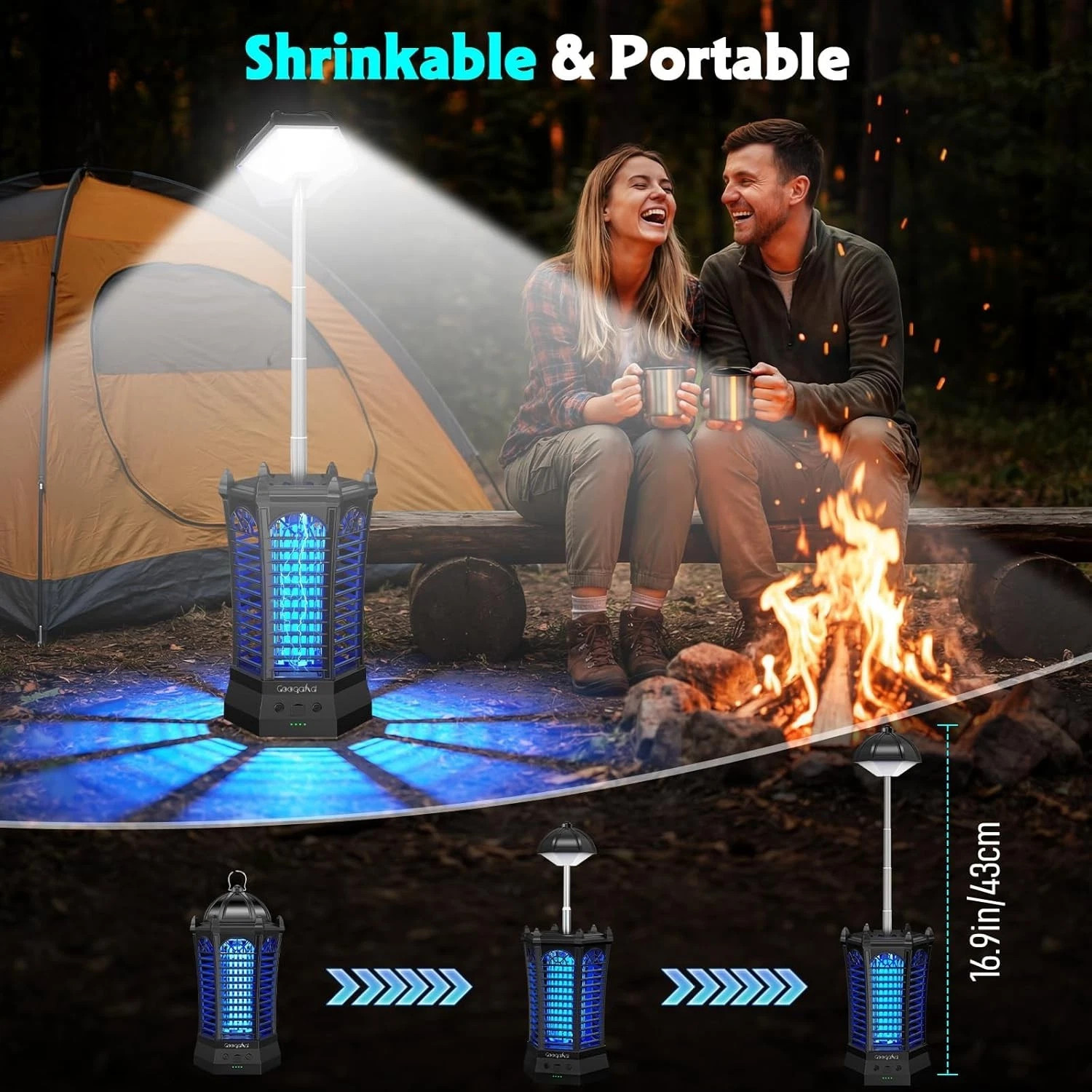 Waterproof Electronic Bug Zapper 4500V Mosquito Zapper for Outdoor and Indoor