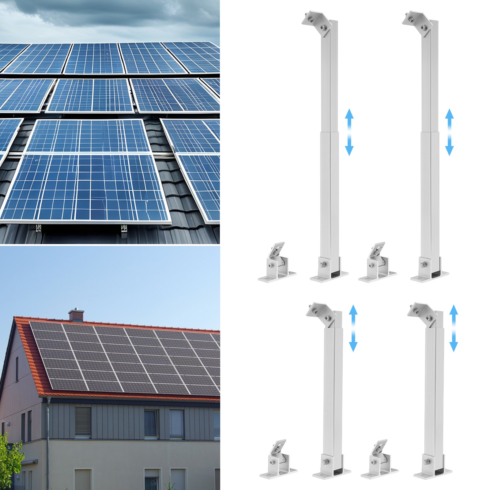 4pcs Universal Mount Brackets Adjustable Solar Panel Mounting Brackets SALE