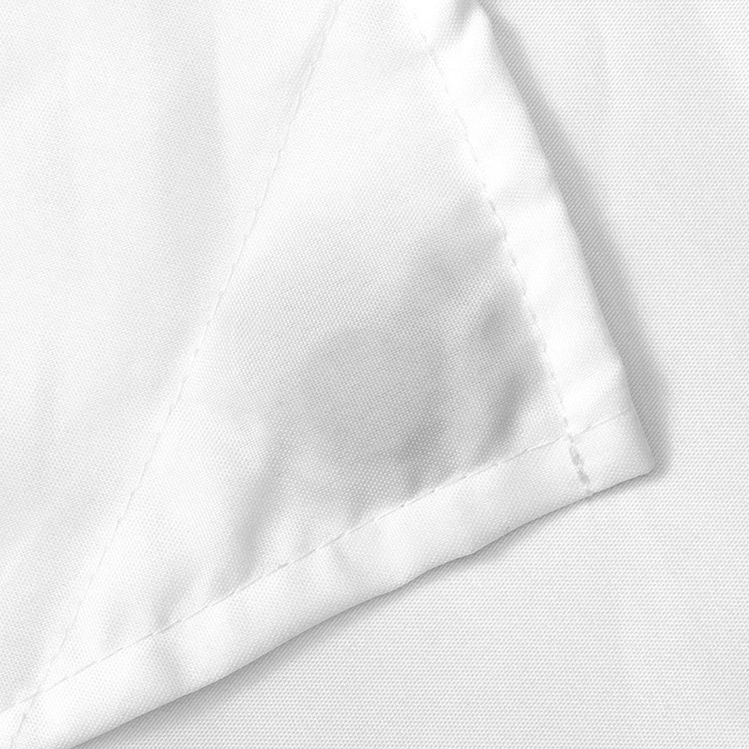 Fabric Shower Curtain Liner Solid White with Magnets, Hotel Quality, 70 X 72