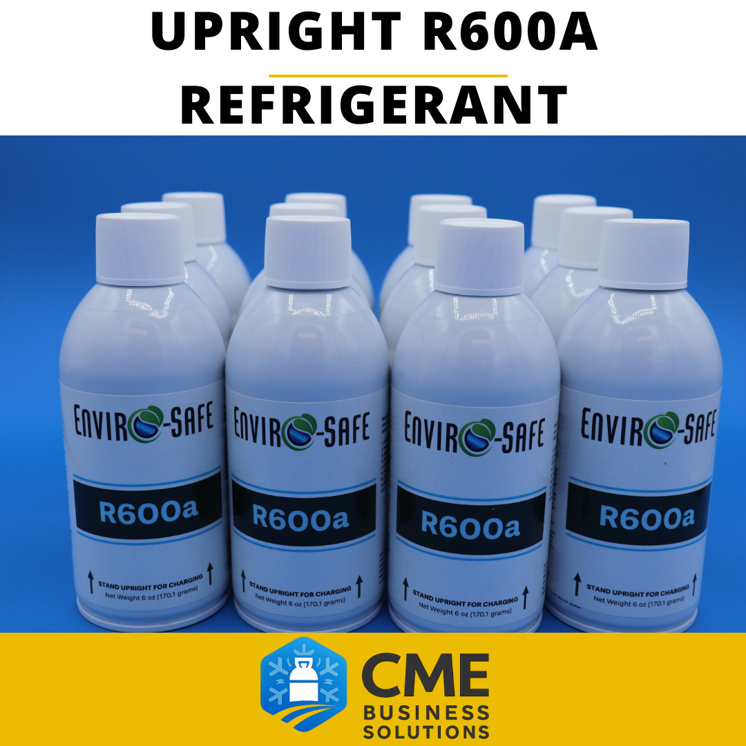 R600A, 6 oz., New Upright For Liquid Can, Isobutane, Pharmaceutical grade 99.7%
