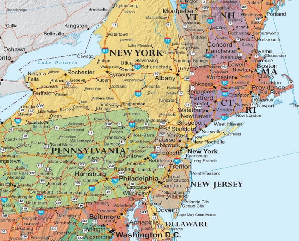 24×36 United States Wall Map Poster USA Classic Style Paper Folded Mural