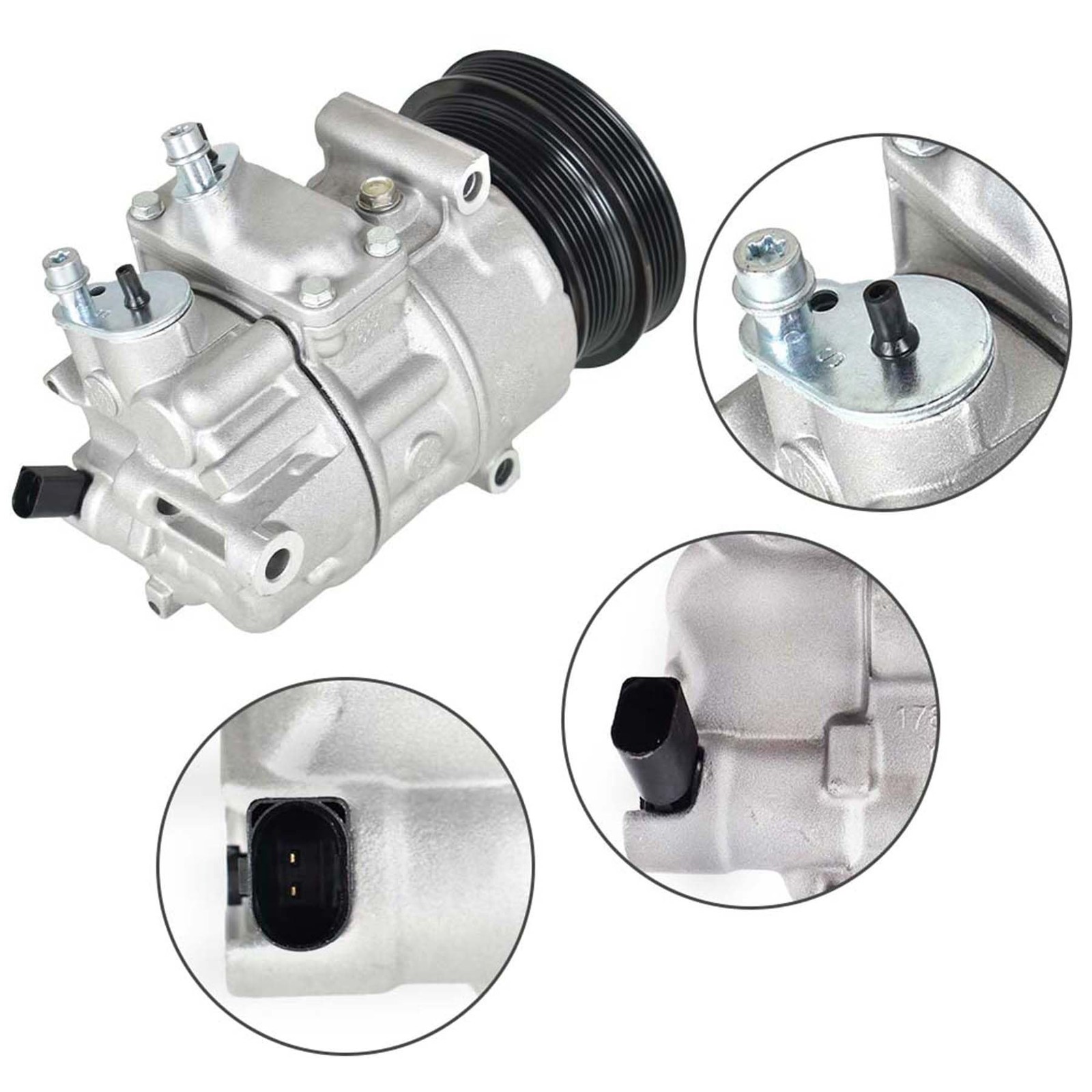 marddpair AC Compressor with Clutch Replacement for Touran Beetle Beetle Cabr…