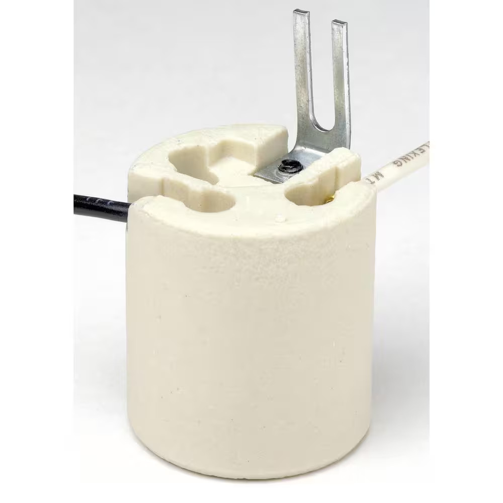 660W Medium Base One-Piece Single Circuit Keyless Bracket Mount Unglazed Porcela