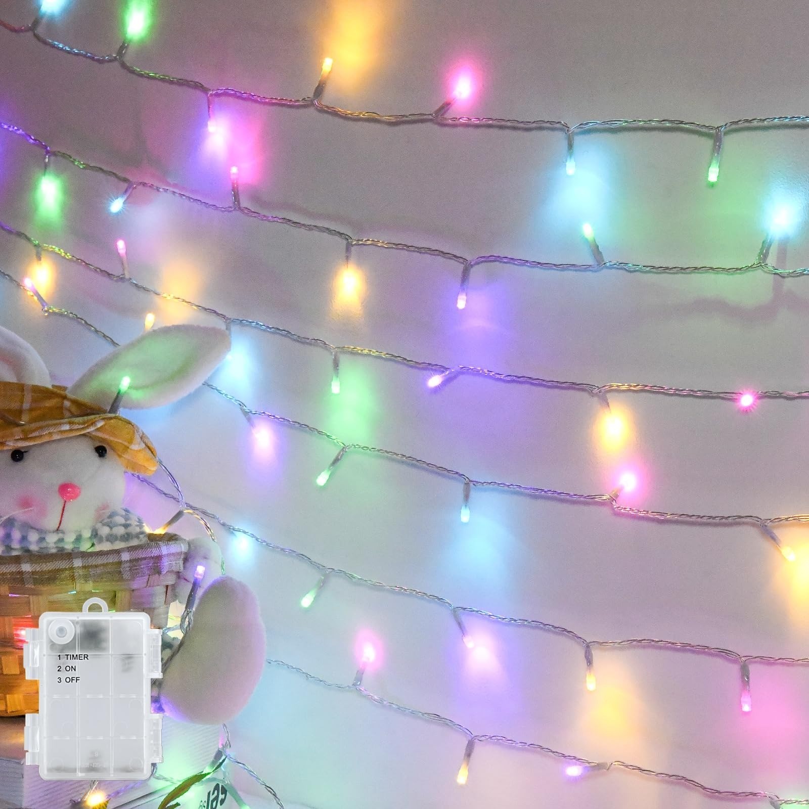 cshare Red White and Blue String Lights for Independence Day Decorations