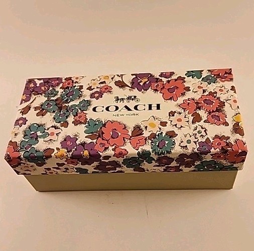 COACH Sunglasses Gift Box EMPTY 7in X 3.25 in Authentic Floral Multi Colored