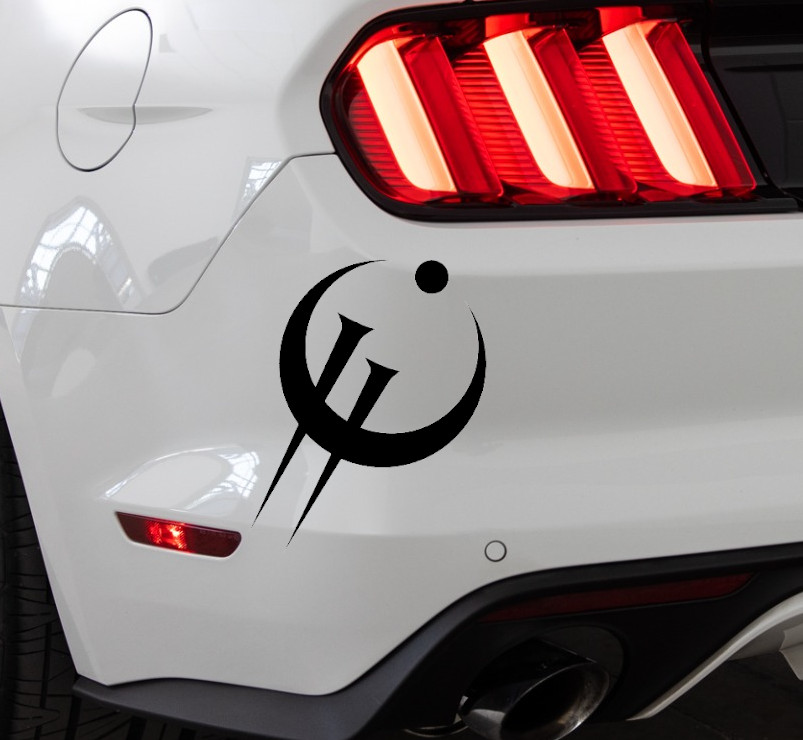 Mistborn Zinc Metal Indoor Outdoor Matte Black Vinyl Decal 5.6″x4.55″