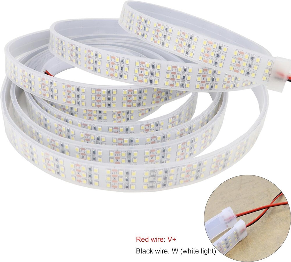 High Brightness SMD2835 Three Row 360Leds/m 12V 24V Waterproof Flexible Led Tape