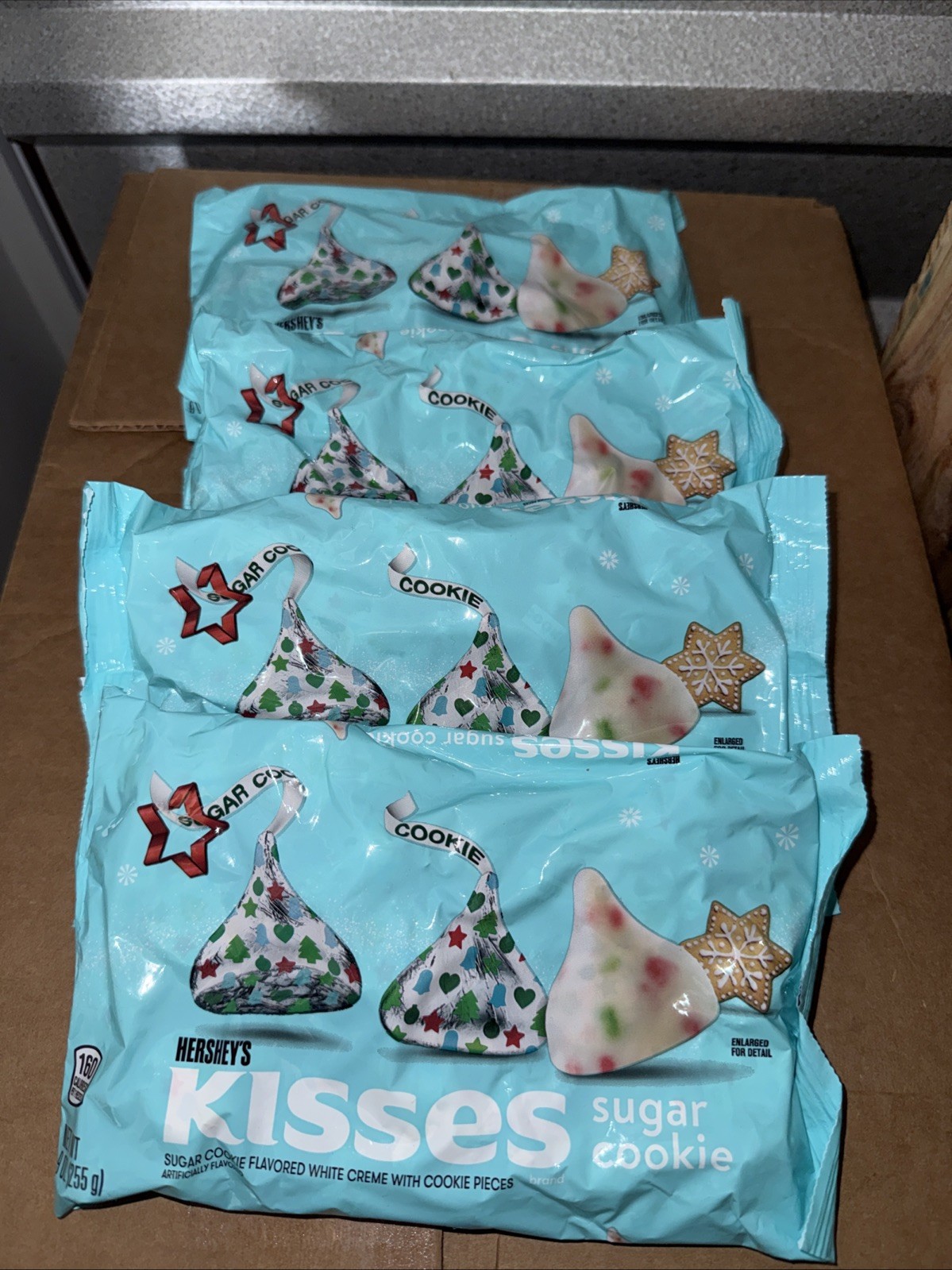 Hershey’s Kisses Sugar Cookie White Chocolate Candy 9 oz BB 6/2026 FOUR BAGS