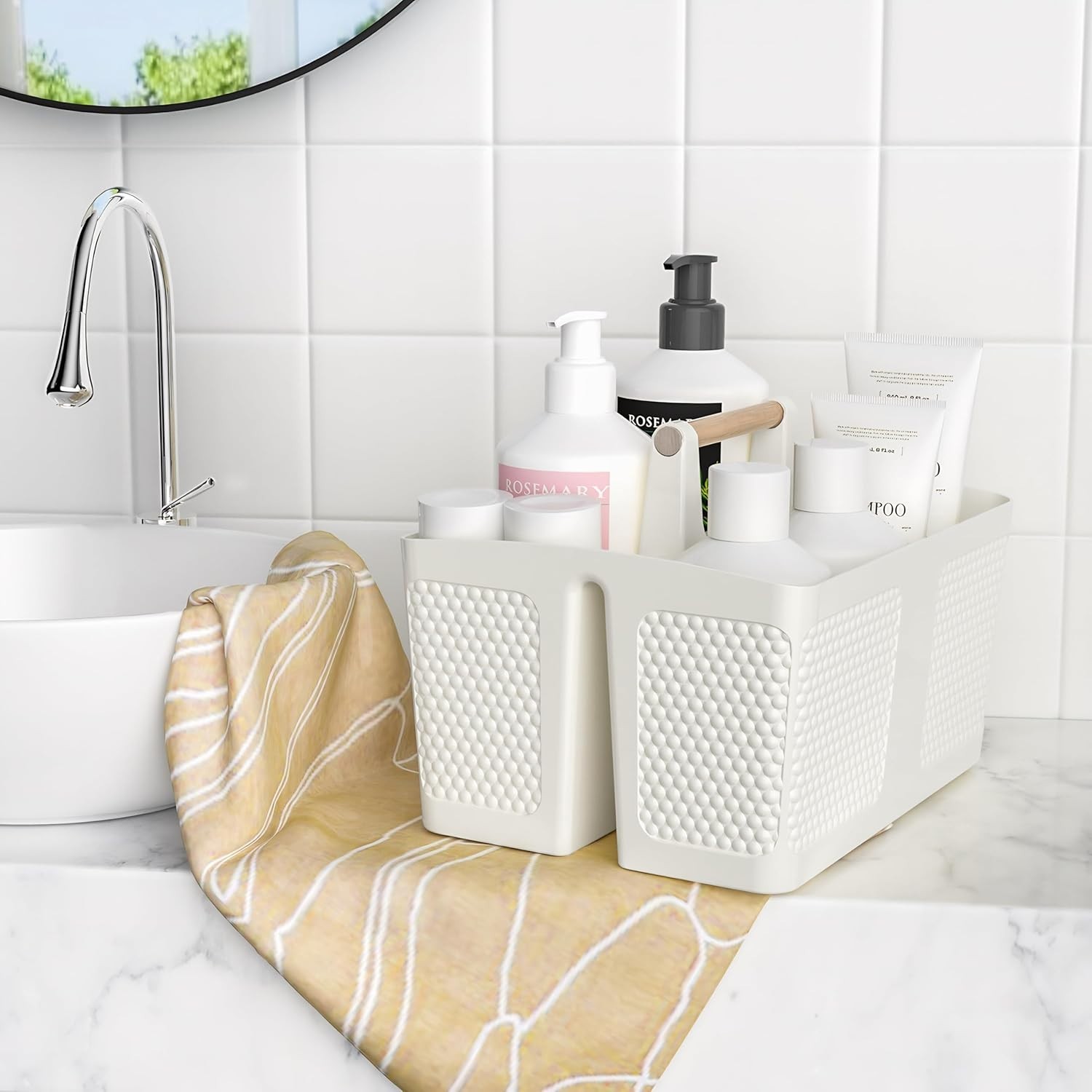 Rust-Resistant Cleaning Caddy with Drainage Holes – Ideal for Home and Travel