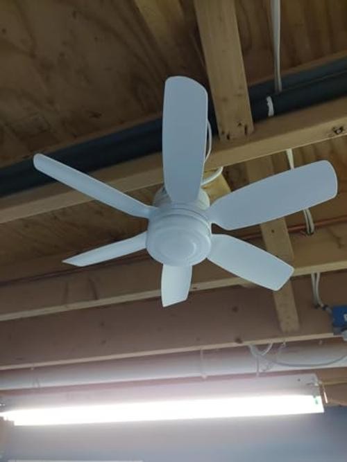 Fanspex 20.5″‘ Plug-in Ceiling Fan with Light for Gazebo Patio Canopy – White
