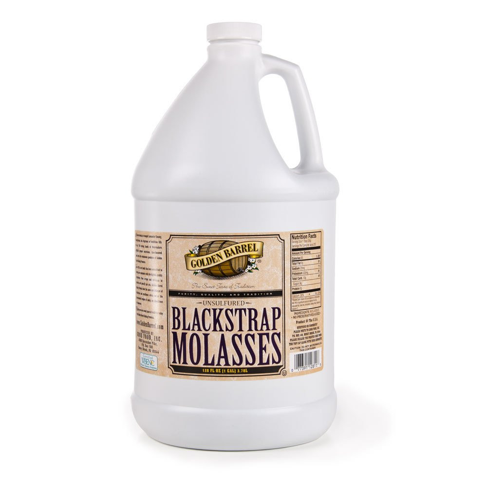 Golden Barrel Unsulfured Blackstrap Molasses 1 Gallon 128oz Bulk Jug Non-GMO
