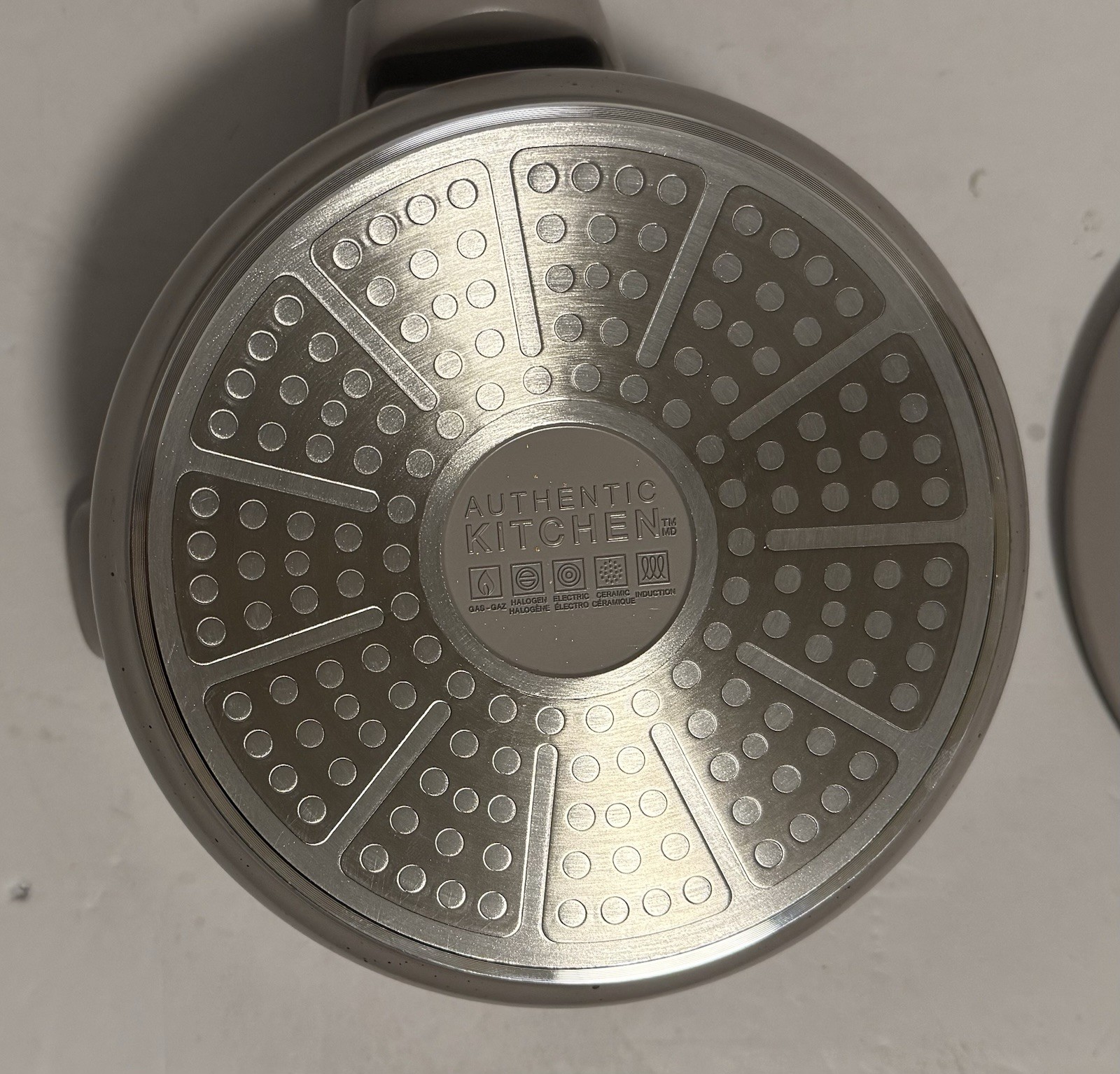 Authentic kitchen Collection 2.05 qt-7.09 In Saucepan Glass lid Tan/Speckle New