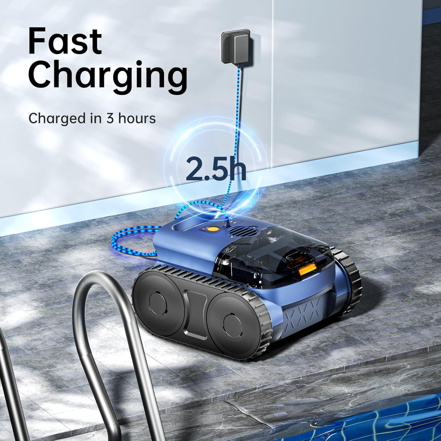 2026 New Automatic Pool Cleaner for Floor&Wall &Waterline Cleaning Inground Pool