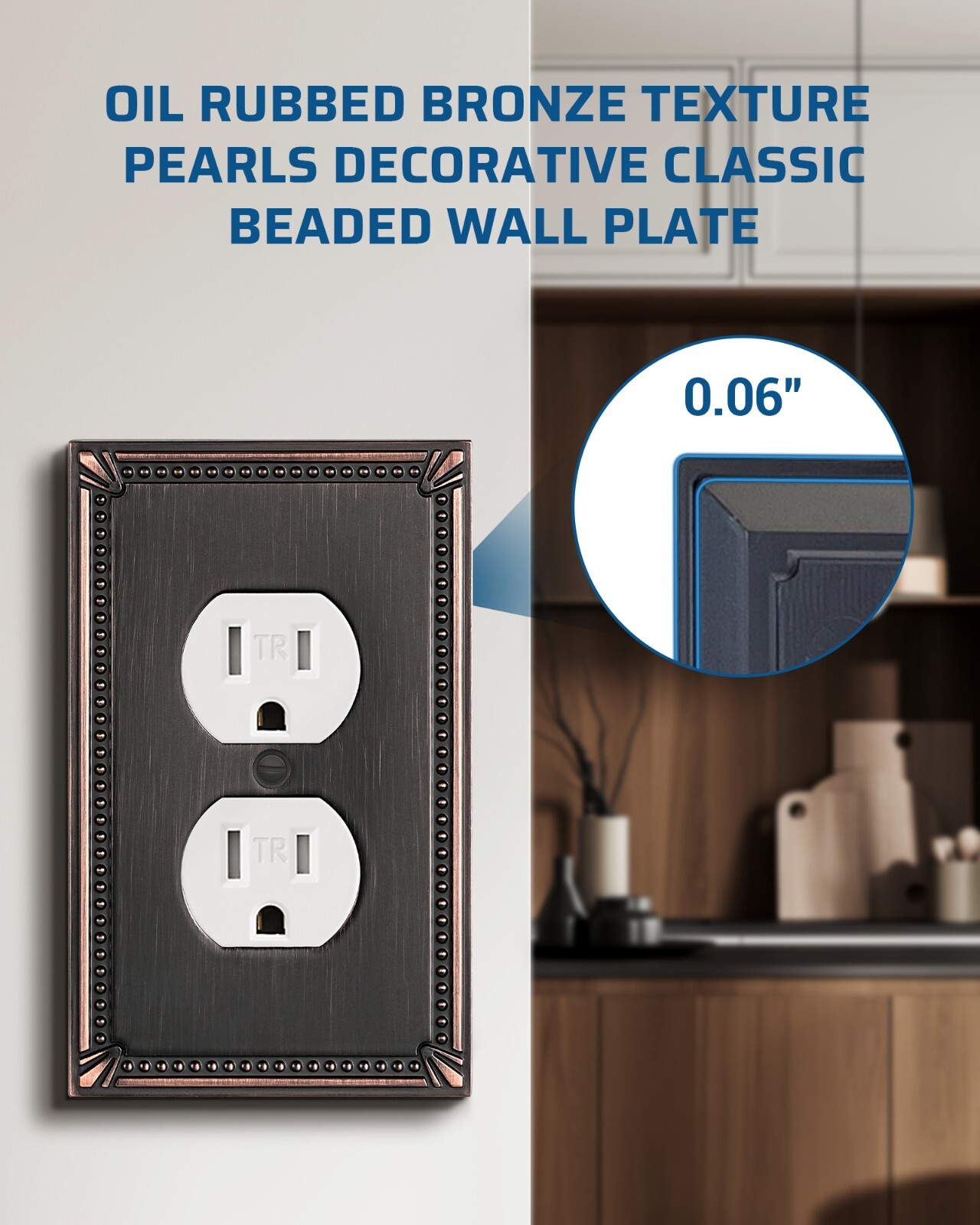 DEWENWILS Wall Plate Switch Plate Outlet Cover, Aged Bronze Light Switch 6 Pack