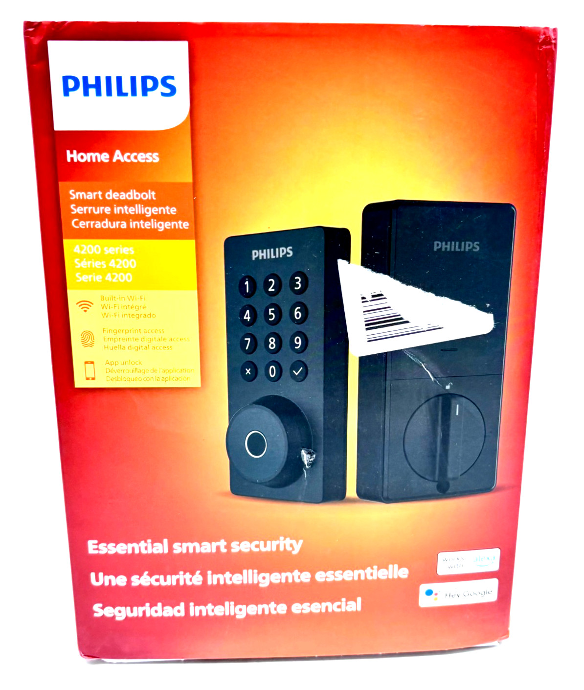 Philips Home Access 4200 Series Smart Deadbolt WiFi Matte Black