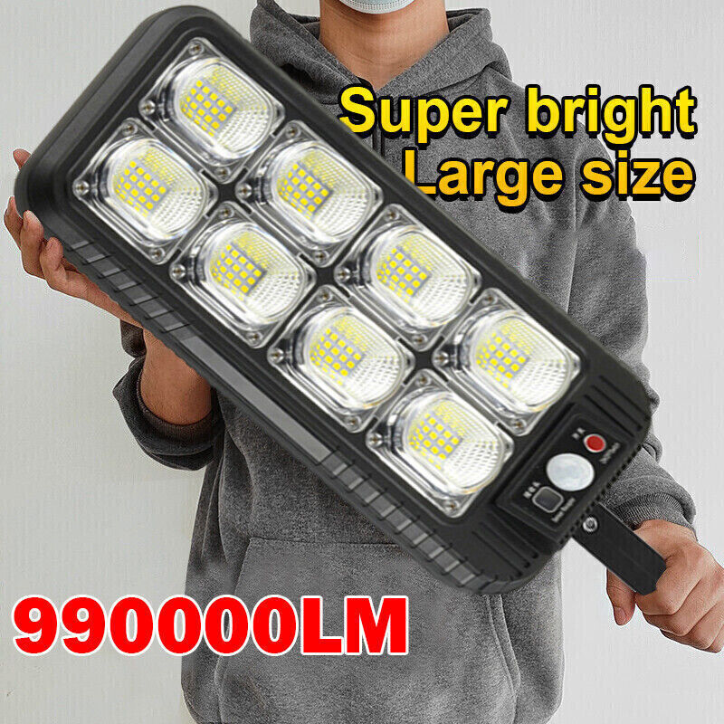 Commercial 1000000LM LED Outdoor Dusk to Dawn Solar Street Light Road Area Lamp
