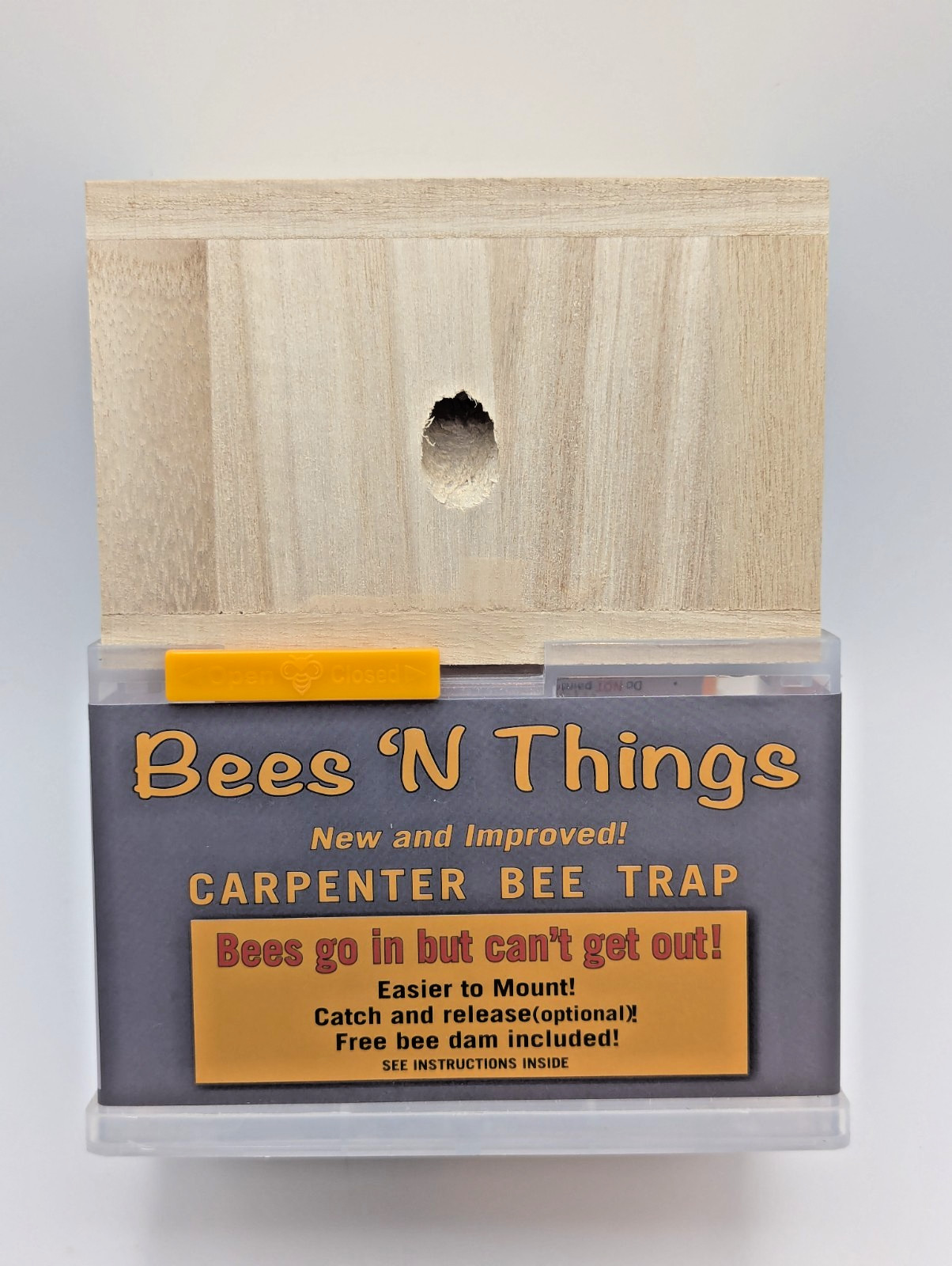 Bees ‘N Things Outdoor Carpenter Bee Traps Wood Catch & Release NEW
