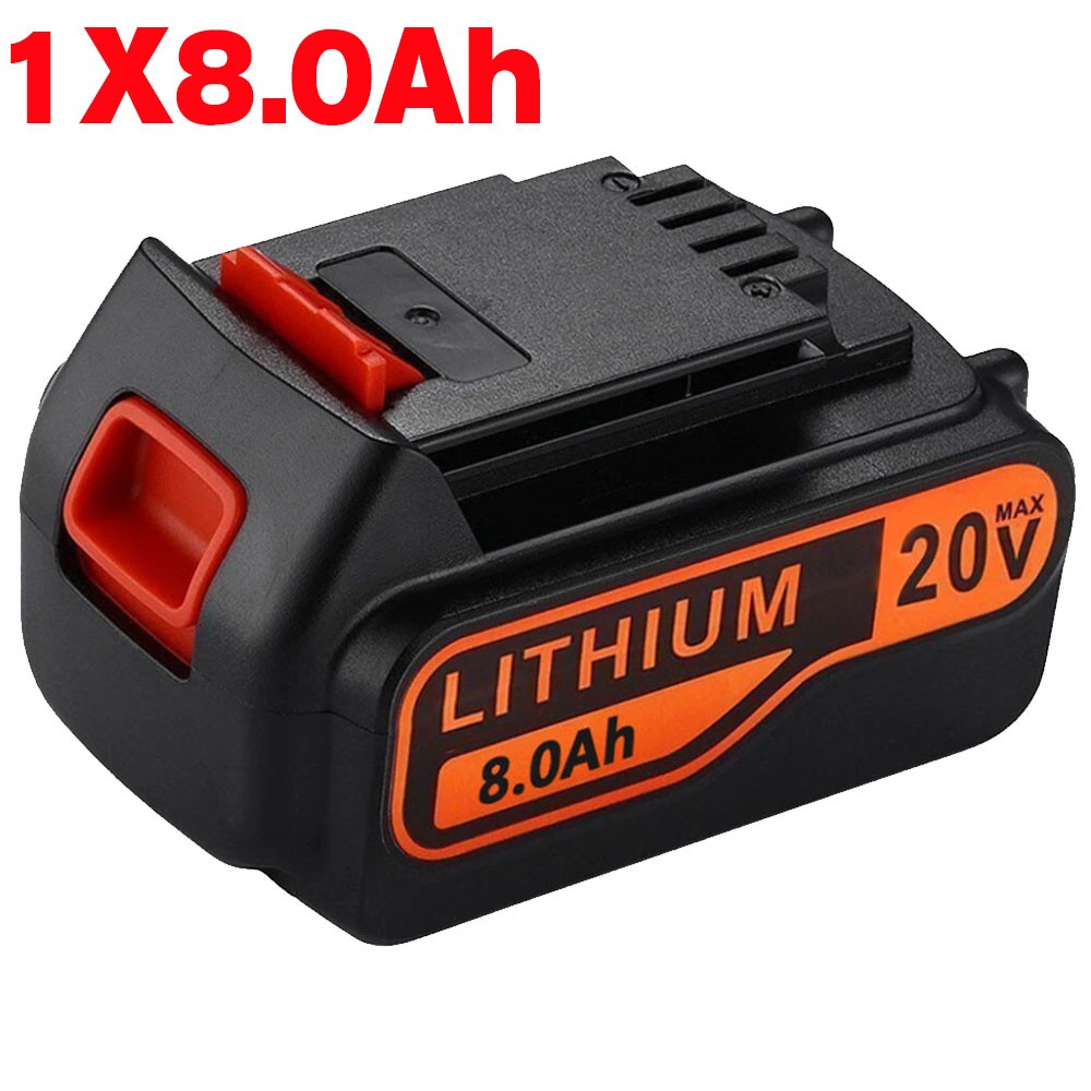 Pack 8.0AH 20V MAX For Black & Decker 20Volt Lithium Battery LBXR20 LB2X4020 NEW