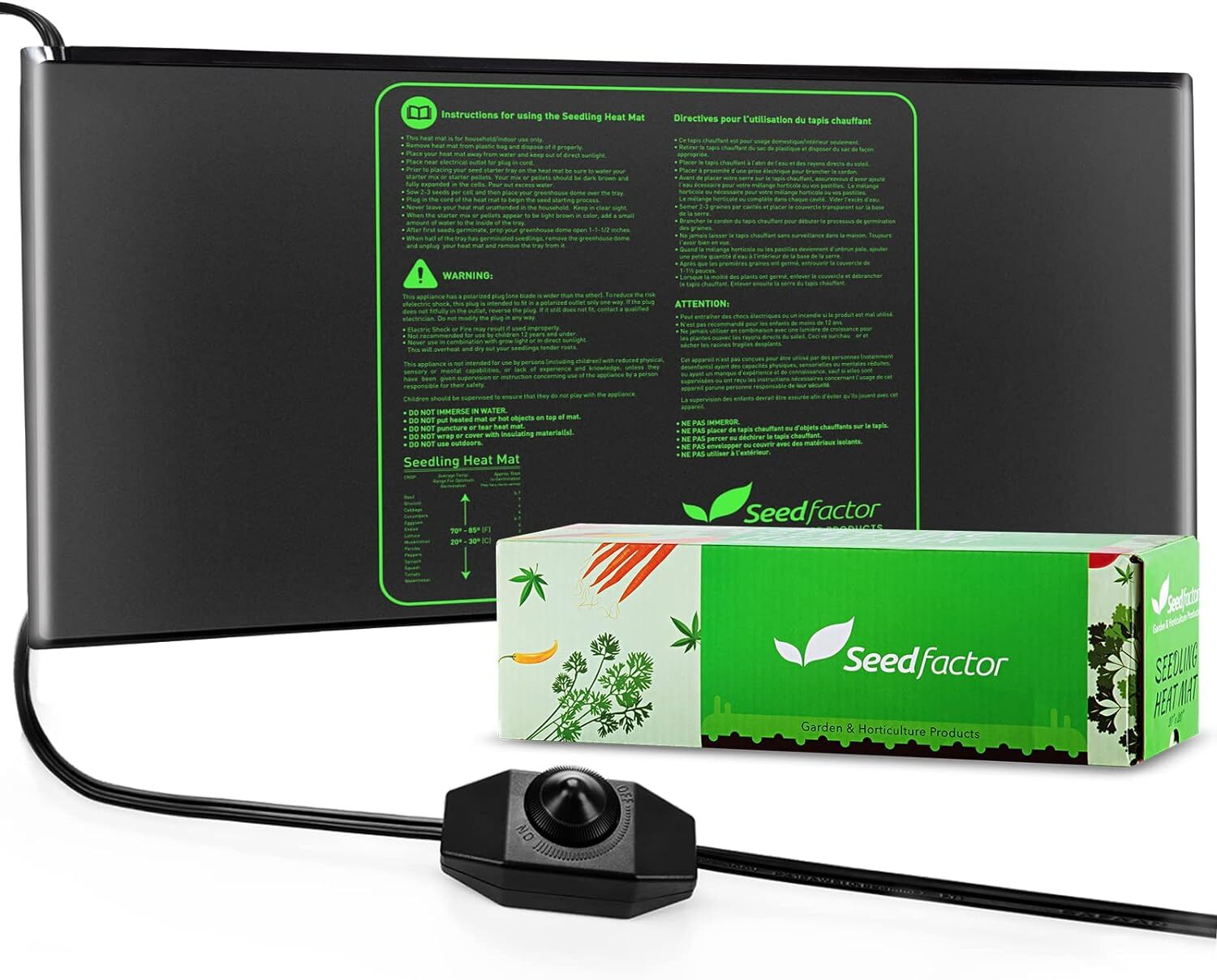 MET Seedfactor Warm Hydroponic Heating Pad for Indoor Home Gardening SeedStarter