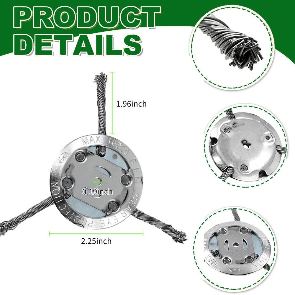 Universal Replace Lawn Trimmer Head for Weed Wacker, Garden Grass Cutting Tools