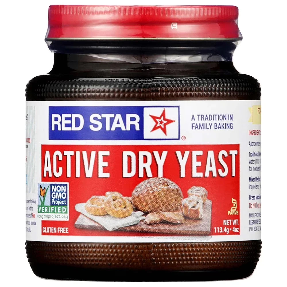 Red Star Active Dry Yeast 4 oz Multi-Use Jar Baking Breadmaking Pizza Dough New