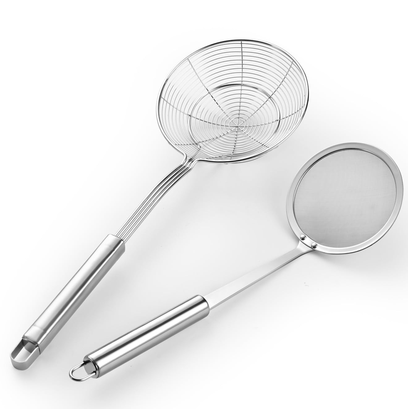 5.3 Inch Spider Strainer With Mesh Fatsoff Soup Scoop,Slotted Spoon For Cooki…