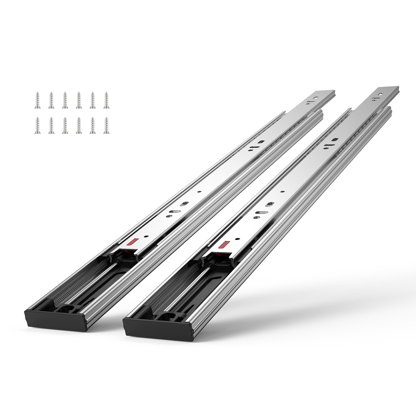 VEVOR 10 Pairs 18″ Soft-Close Drawer Slides Ball Bearing Full Extension 100 Lbs